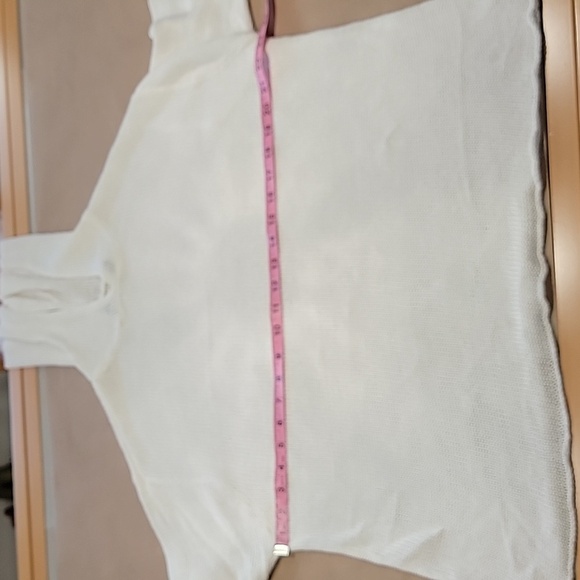 Gap Size XL Off-White Knit Hooded Sweater. Linen Blend. Excellent Used Condition - Picture 6 of 10